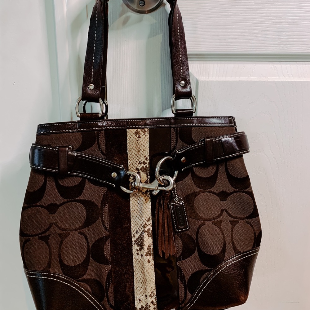 Coach snakeskin purse